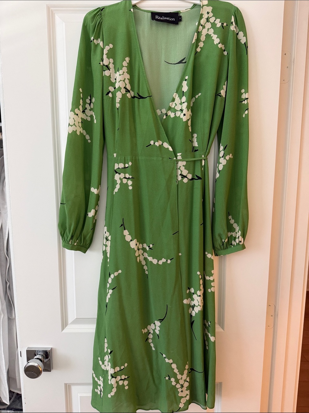 Réalisation Par Green Floral Wrap Dress (S)